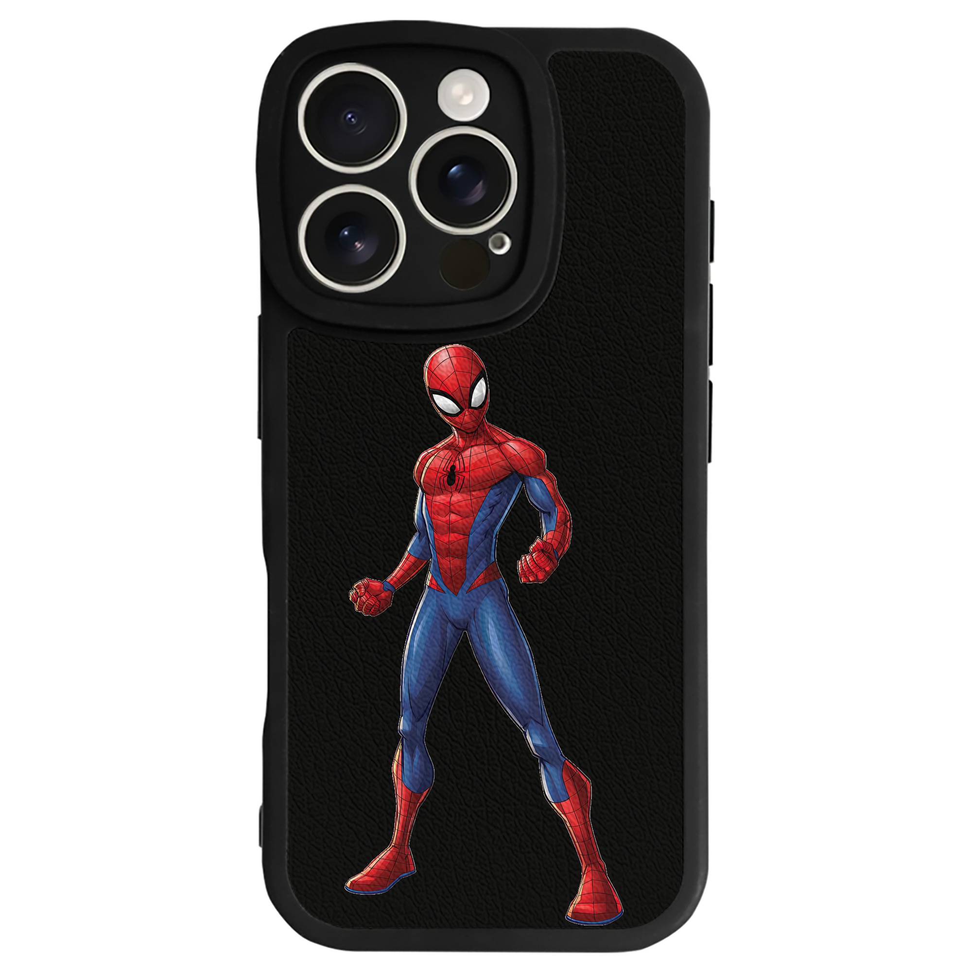 Spider Man スパイダーマン 【iPhone 16シリーズ対応】シリコンスマホケース（レザー調） 材質：シリコン